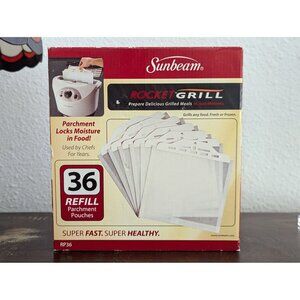 Sunbeam Rocket Grill 36 Refill Parchment Pouches For Grilling Healthy Meals